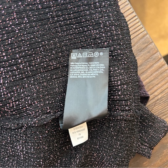 White House Black Market Long Sleeve Dress -‎ Metallic Black & Purple, Bodycon - Picture 10 of 10